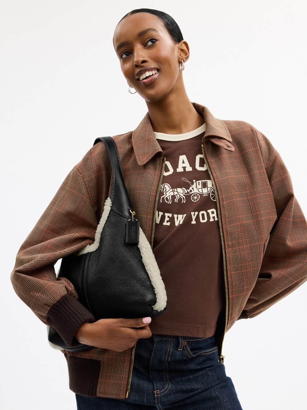 Coach Brooklyn Shoulder Bag 28 In Shearling